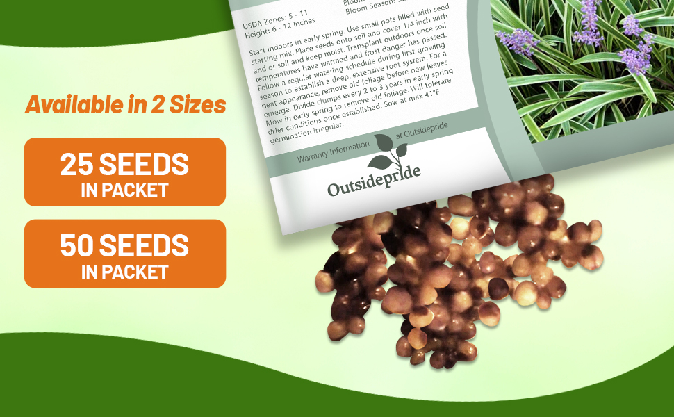 Liriope Monkey Grass Seed Packets For Planting