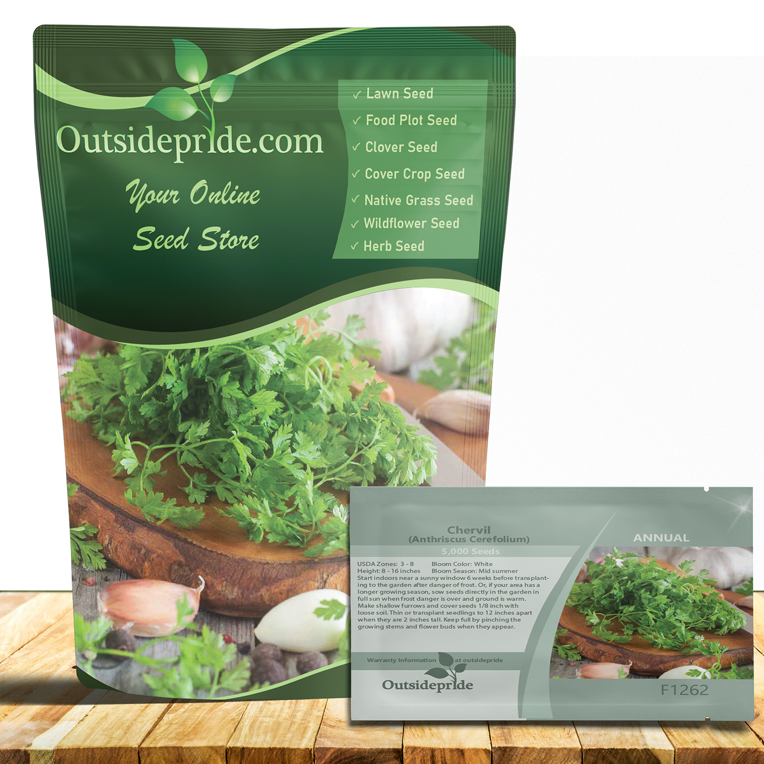 Chervil Culinary Herb Seed Bag