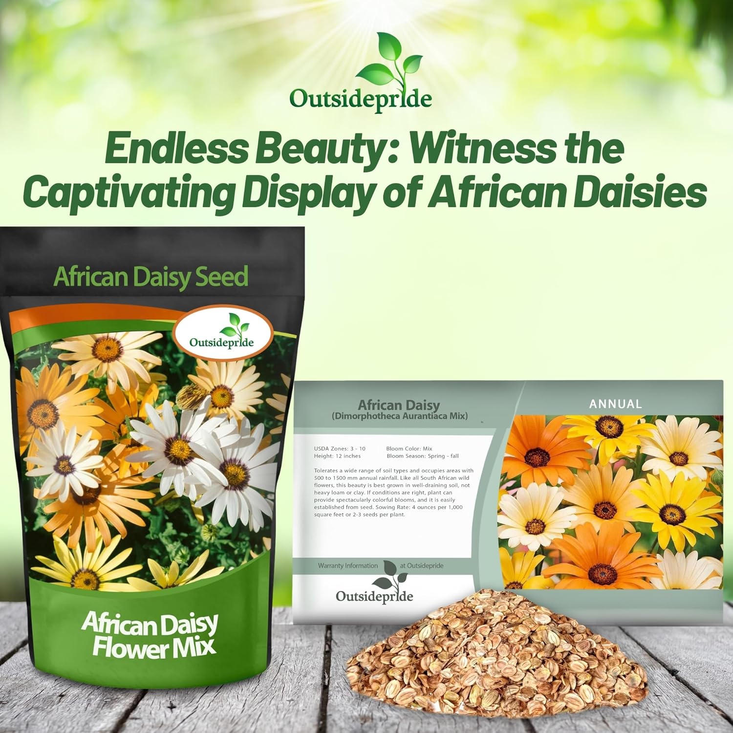 African Daisy Mix Seed Bag