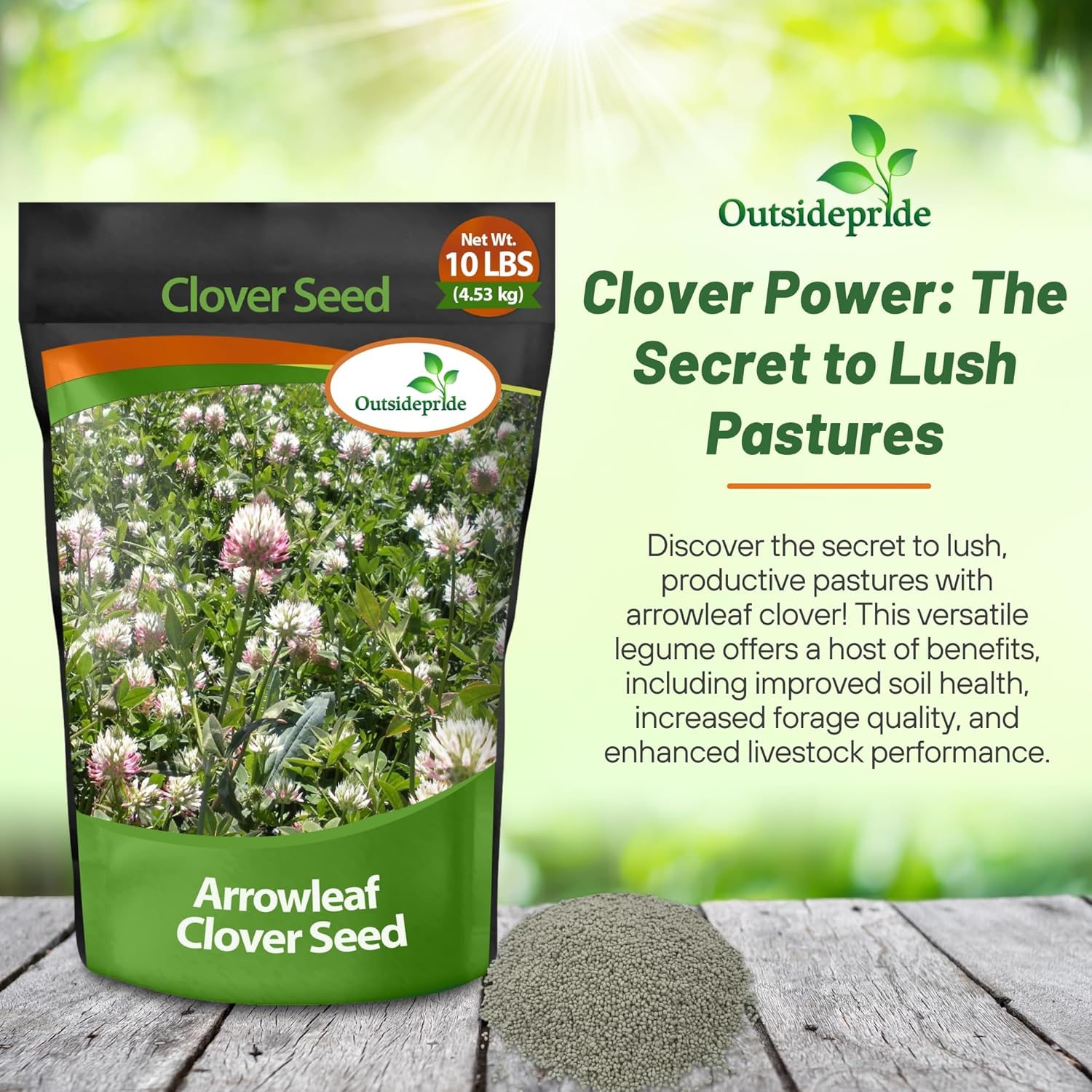 Arrowleaf Clover Seed Bag