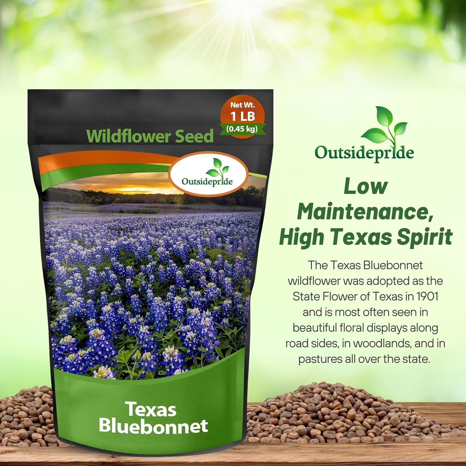 Perennial Texas Bluebonnet Seed Bag