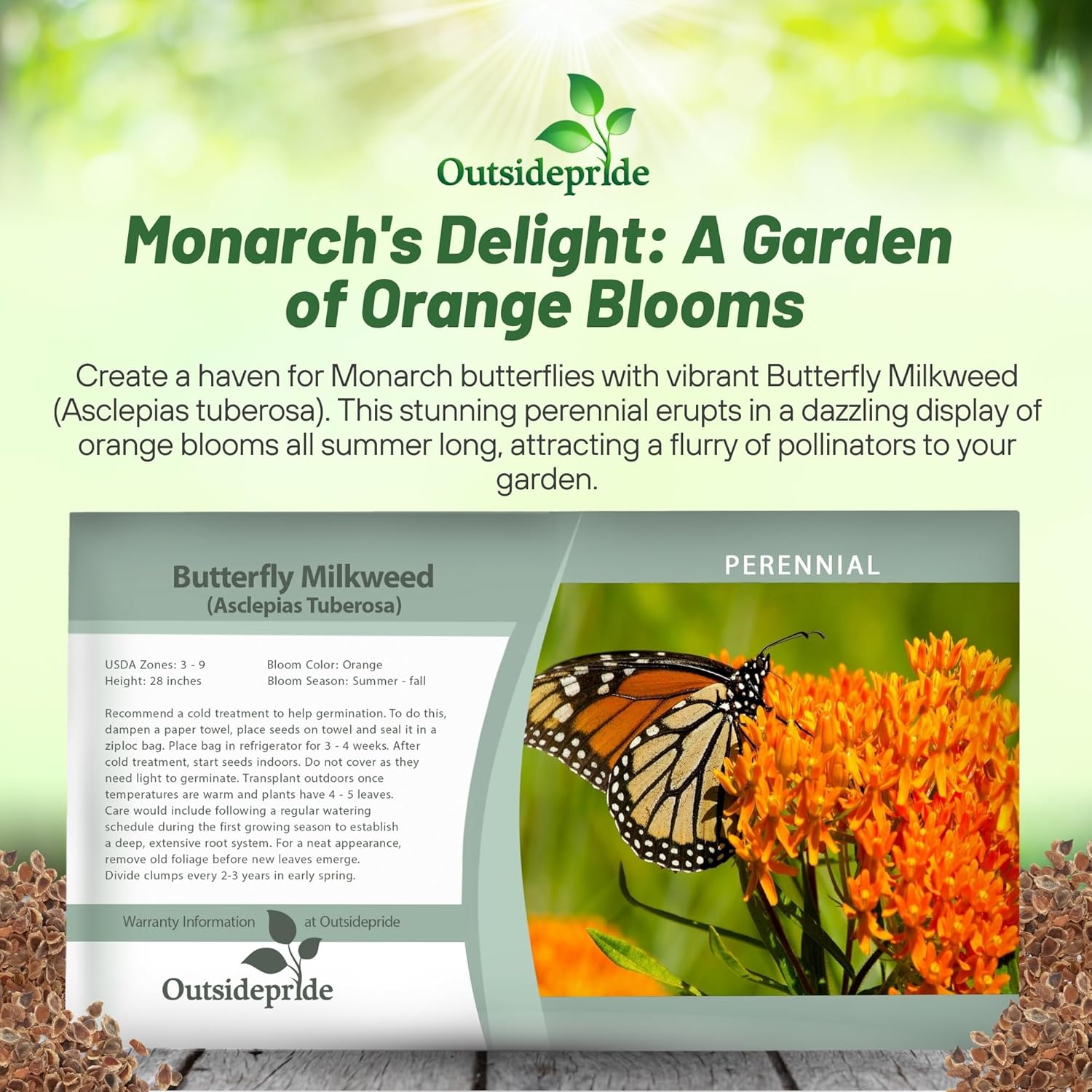 Butterfly Weed Orange Seed Packet