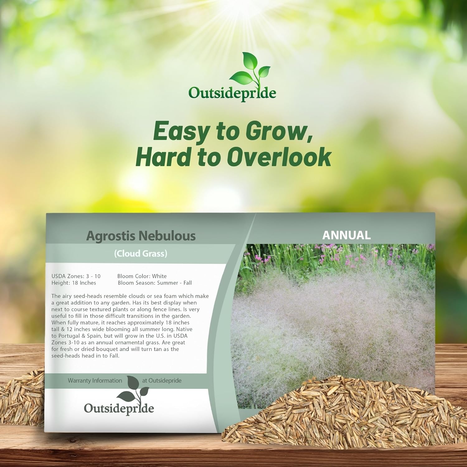 Cloud Grass Seed Packet