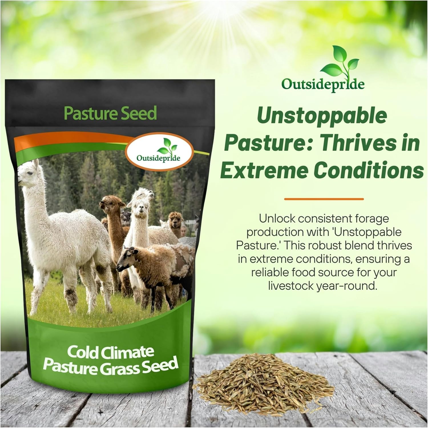 Alpaca Pasture Seed Bag