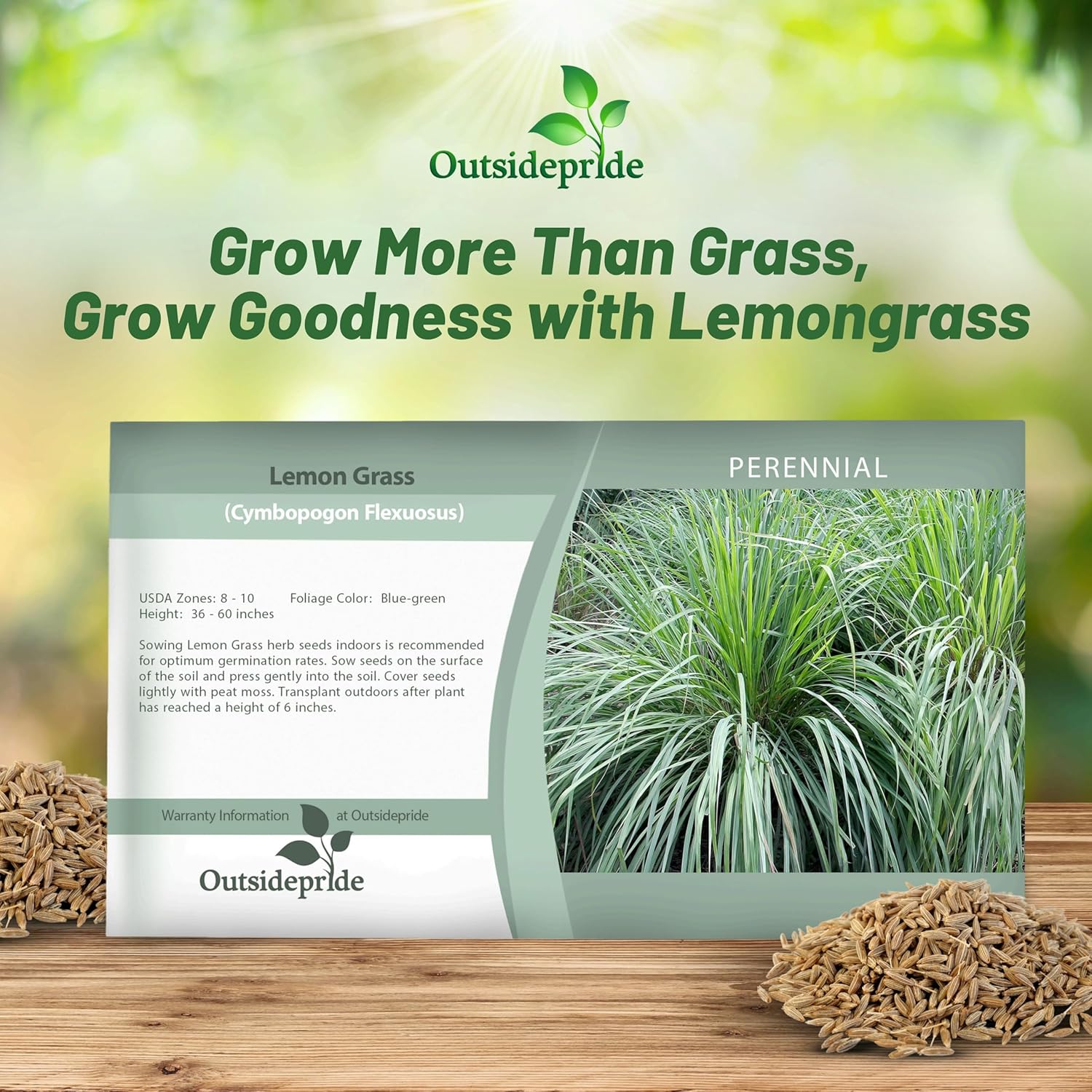 Lemon Grass Plant Seed Packet