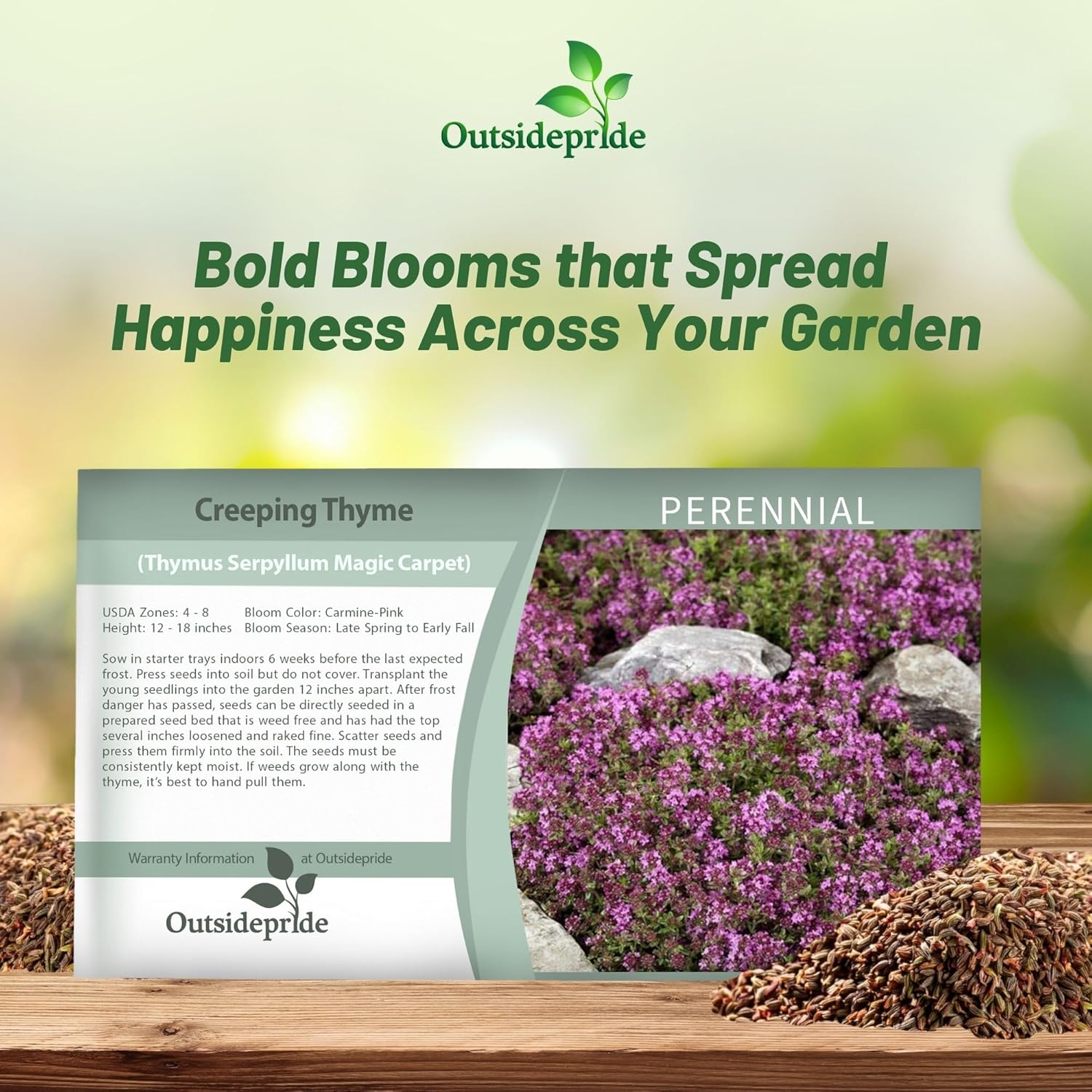 Creeping Thyme Magic Carpet Seed Packet