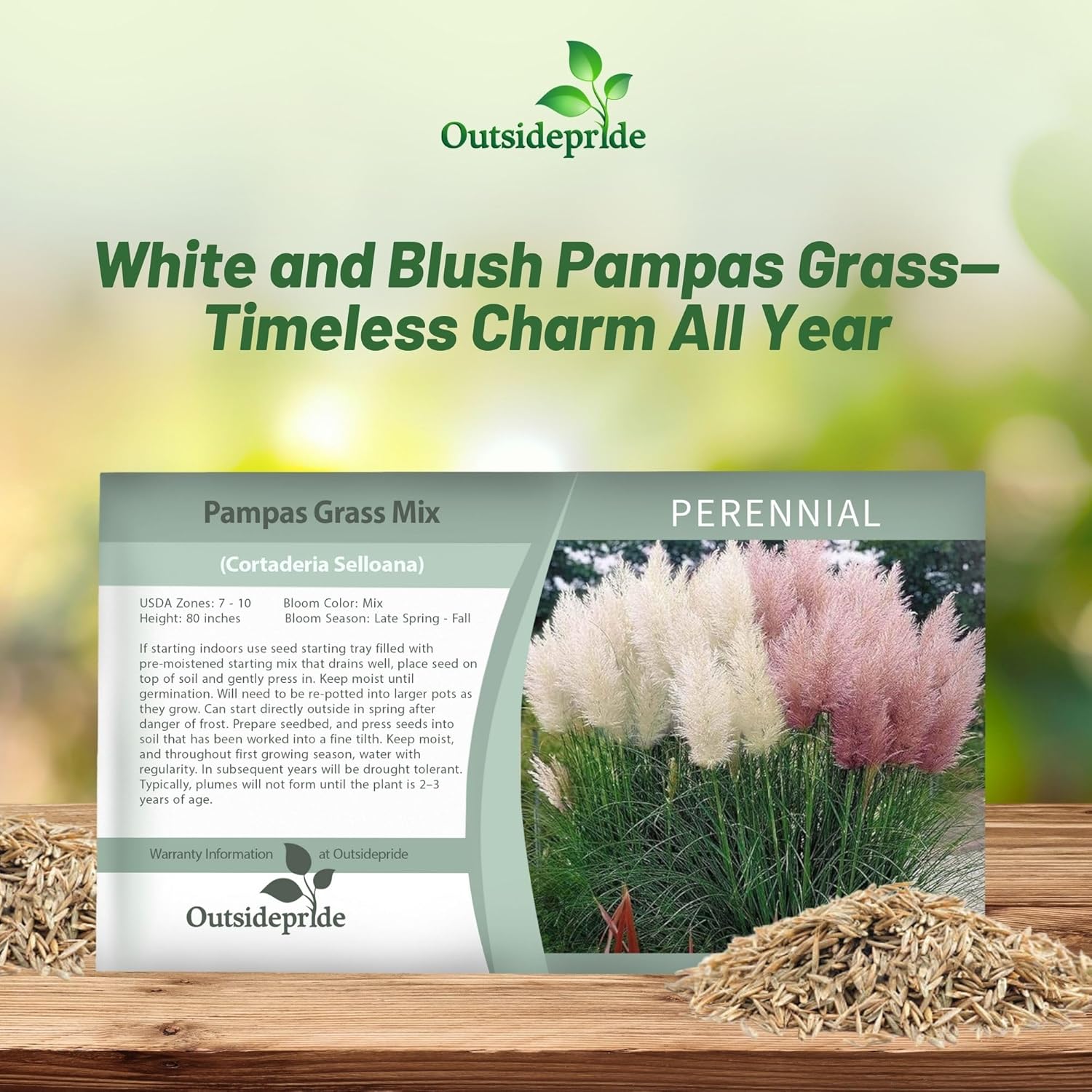 Pampas Grass Mix Seed Packet