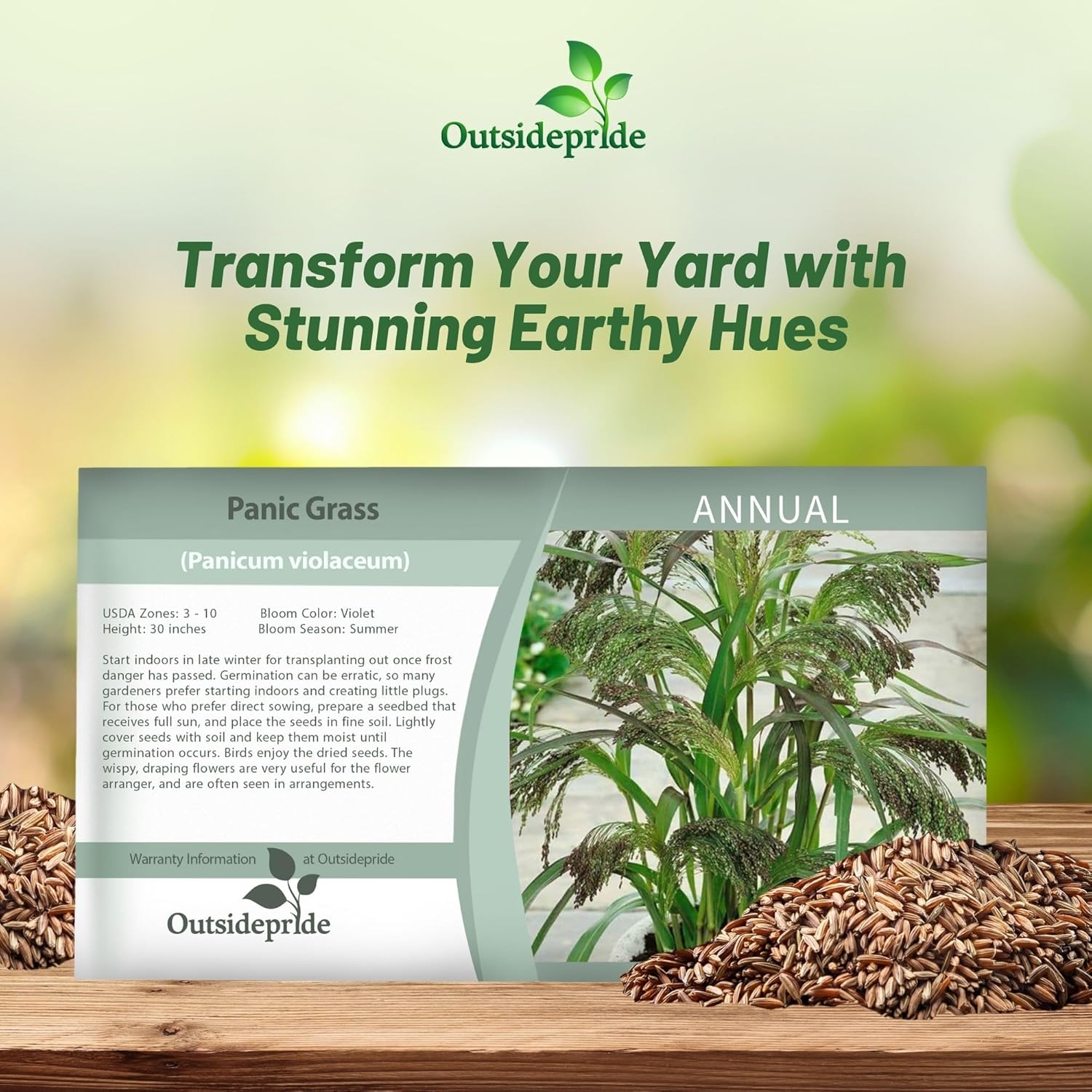 Panic Grass Seed Packet