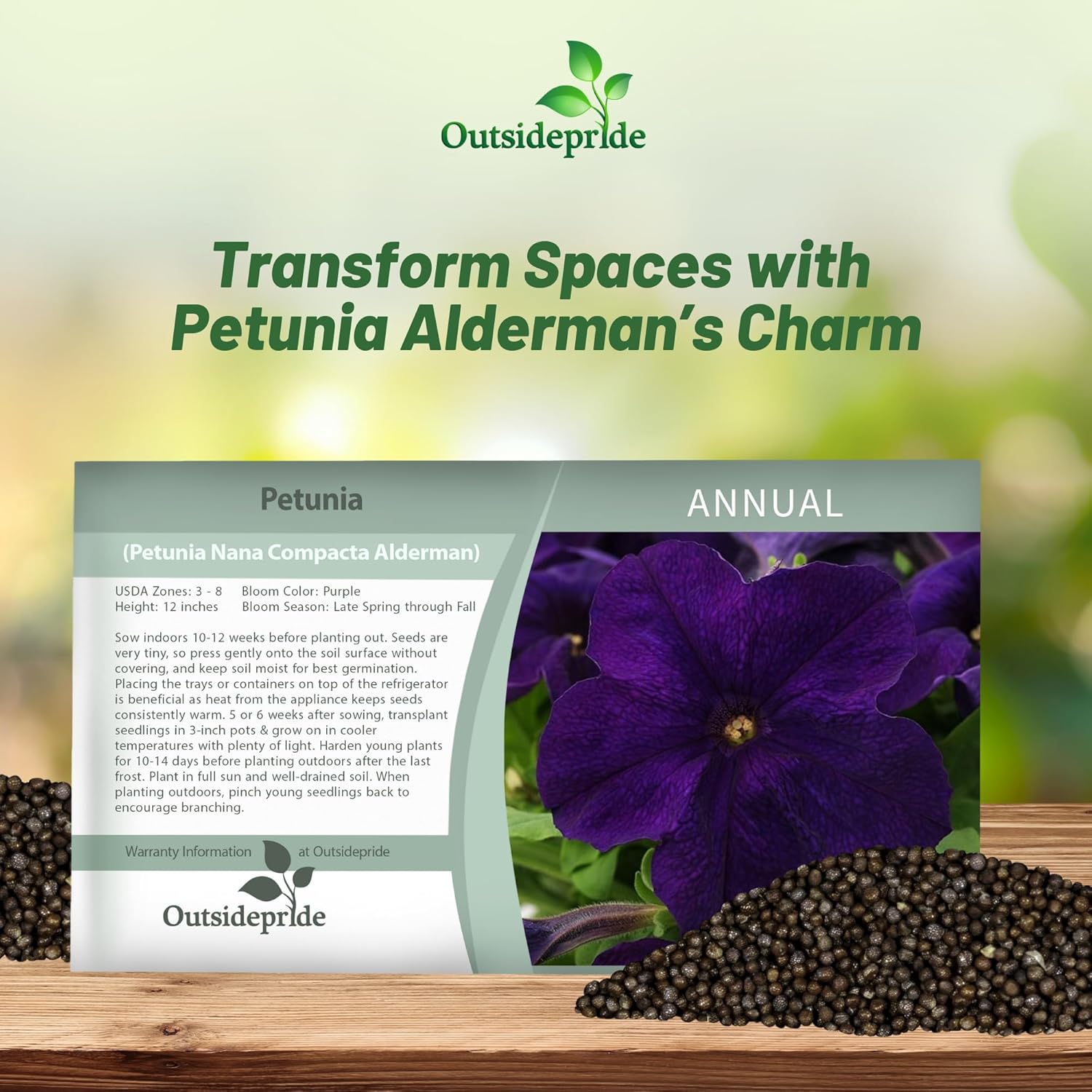 Petunia Alderman Seed Packet