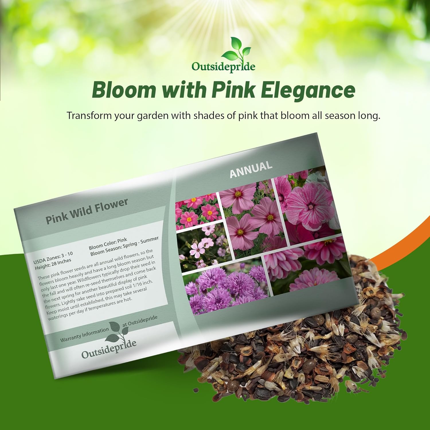 Pink Flower Seed Mixture