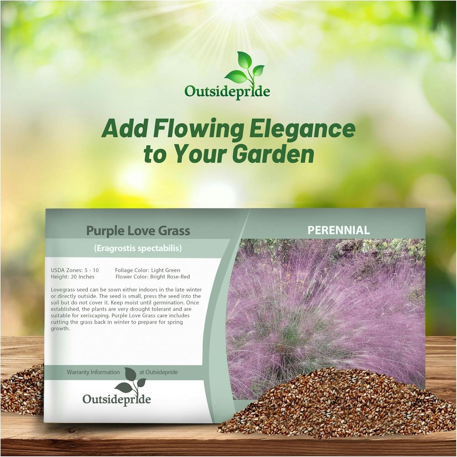 Purple Love Grass Seed Packet