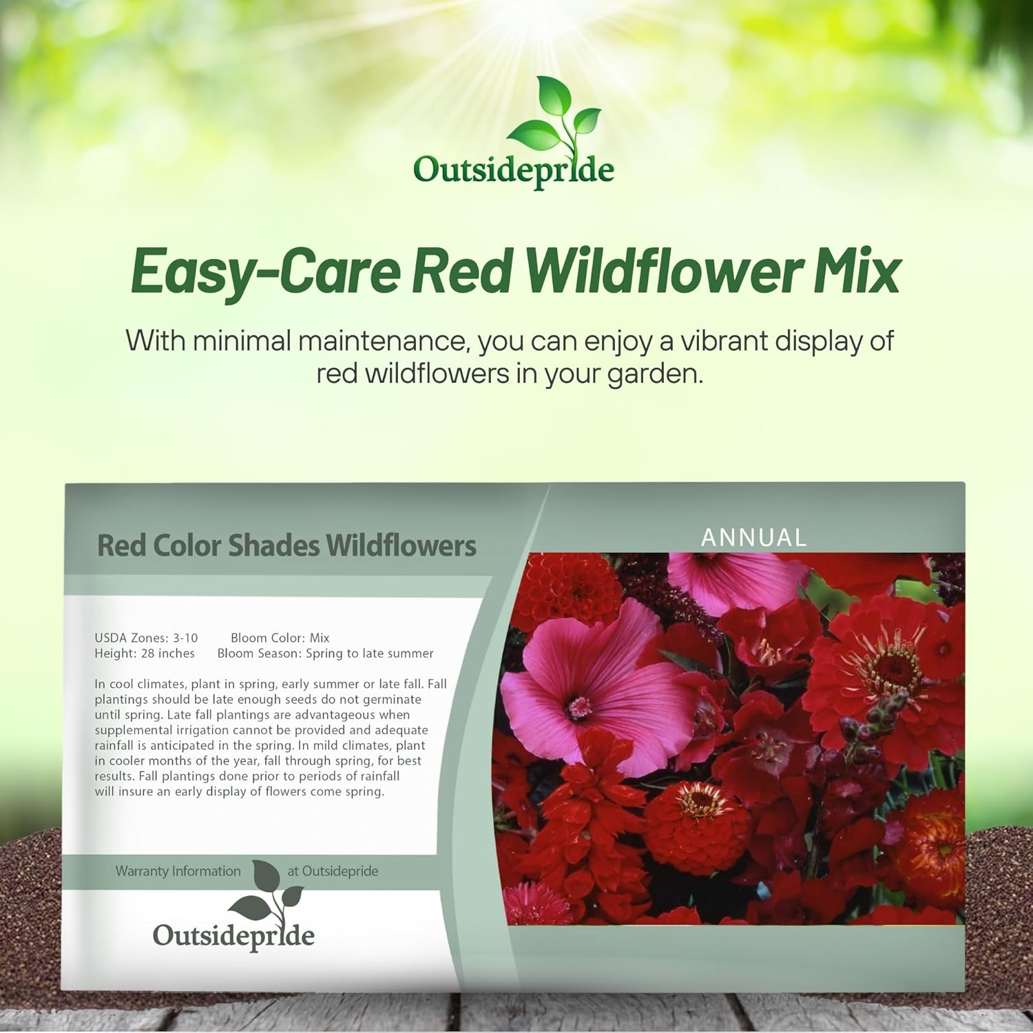 Red Wildflower Seed Packets