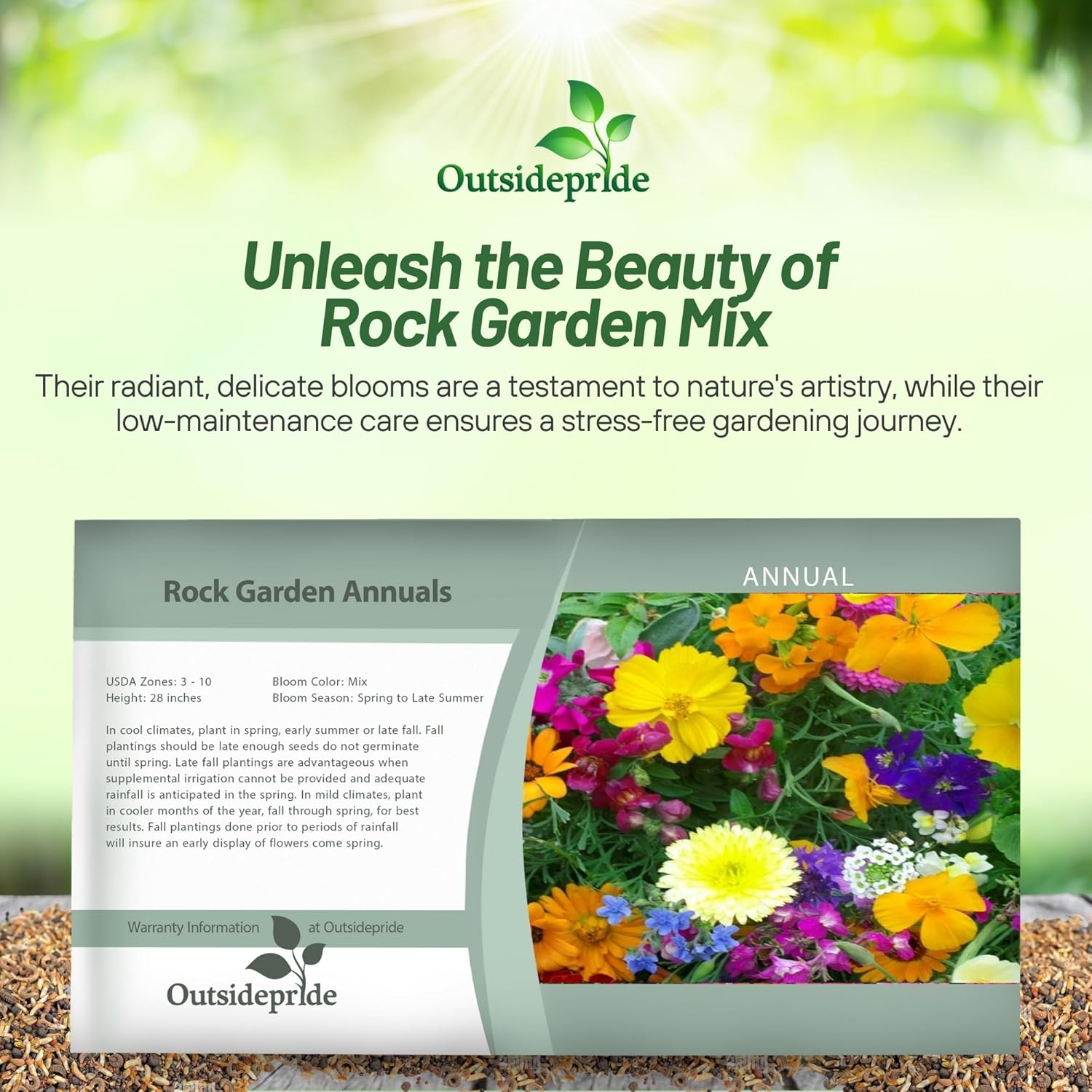 Rock Garden Annual Seed Packet