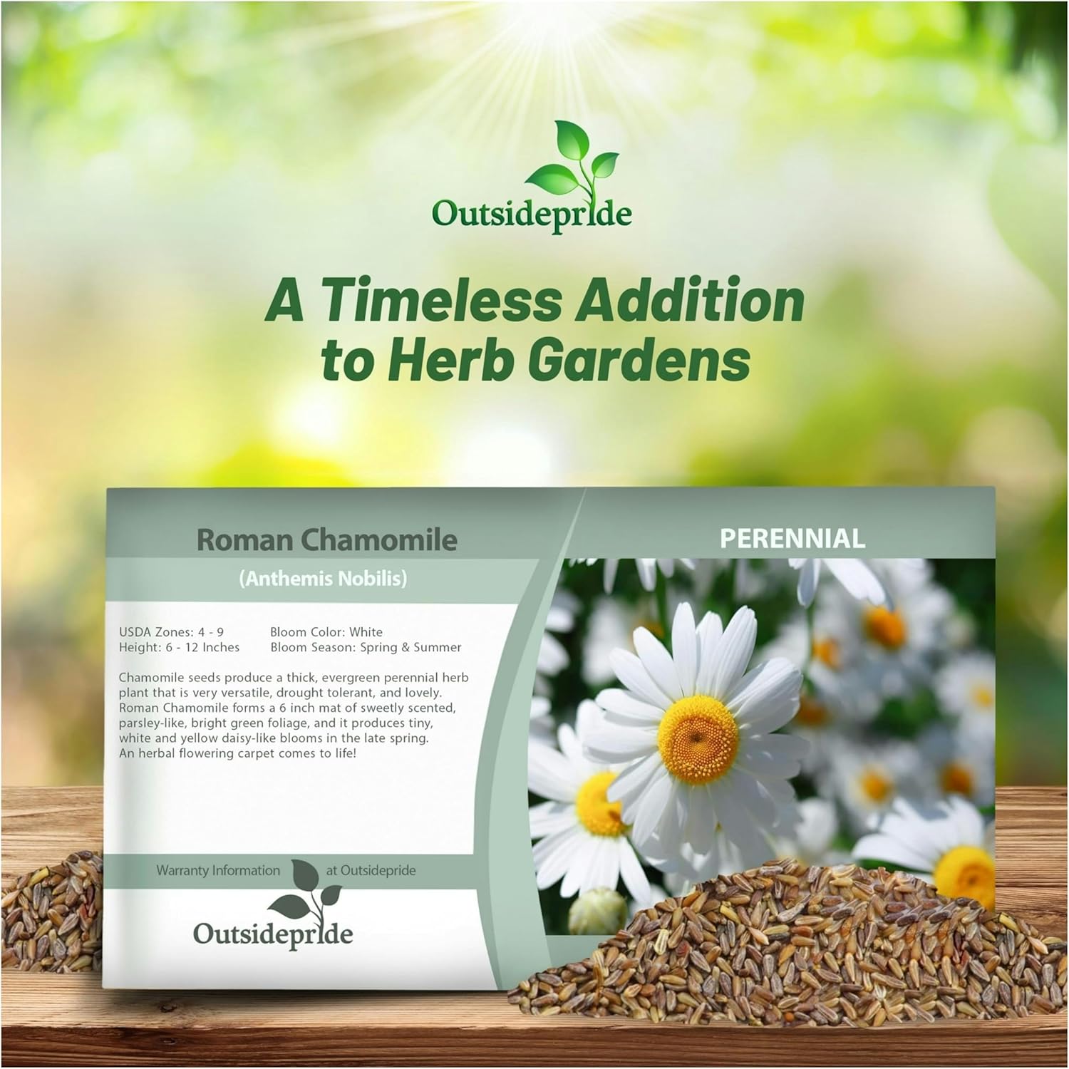 Roman Chamomile Herb Seed Packet