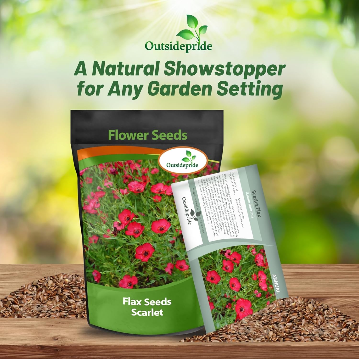 Annual Scarlet Flax Seed Packet