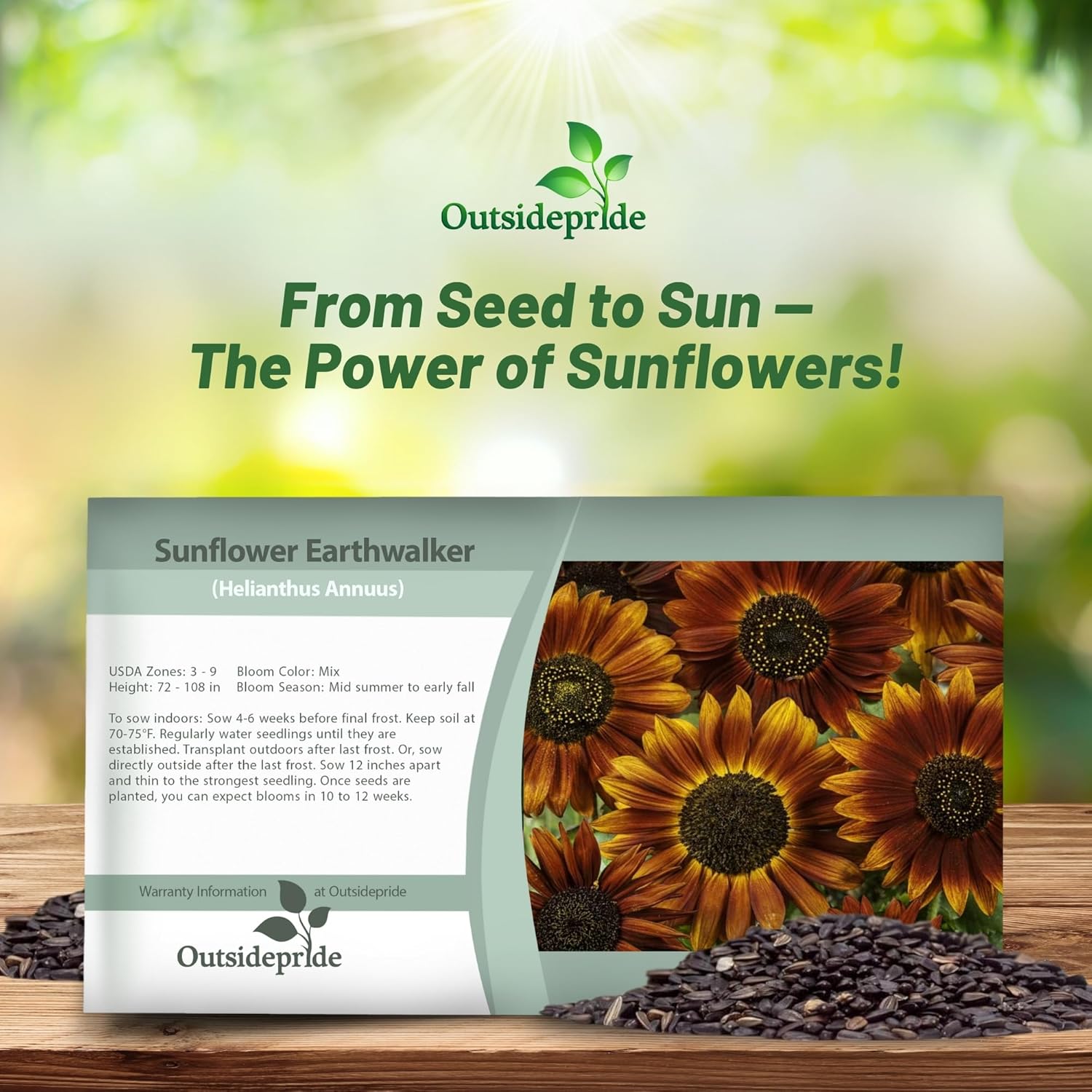 Earthwalker Sunflower Seed Packet