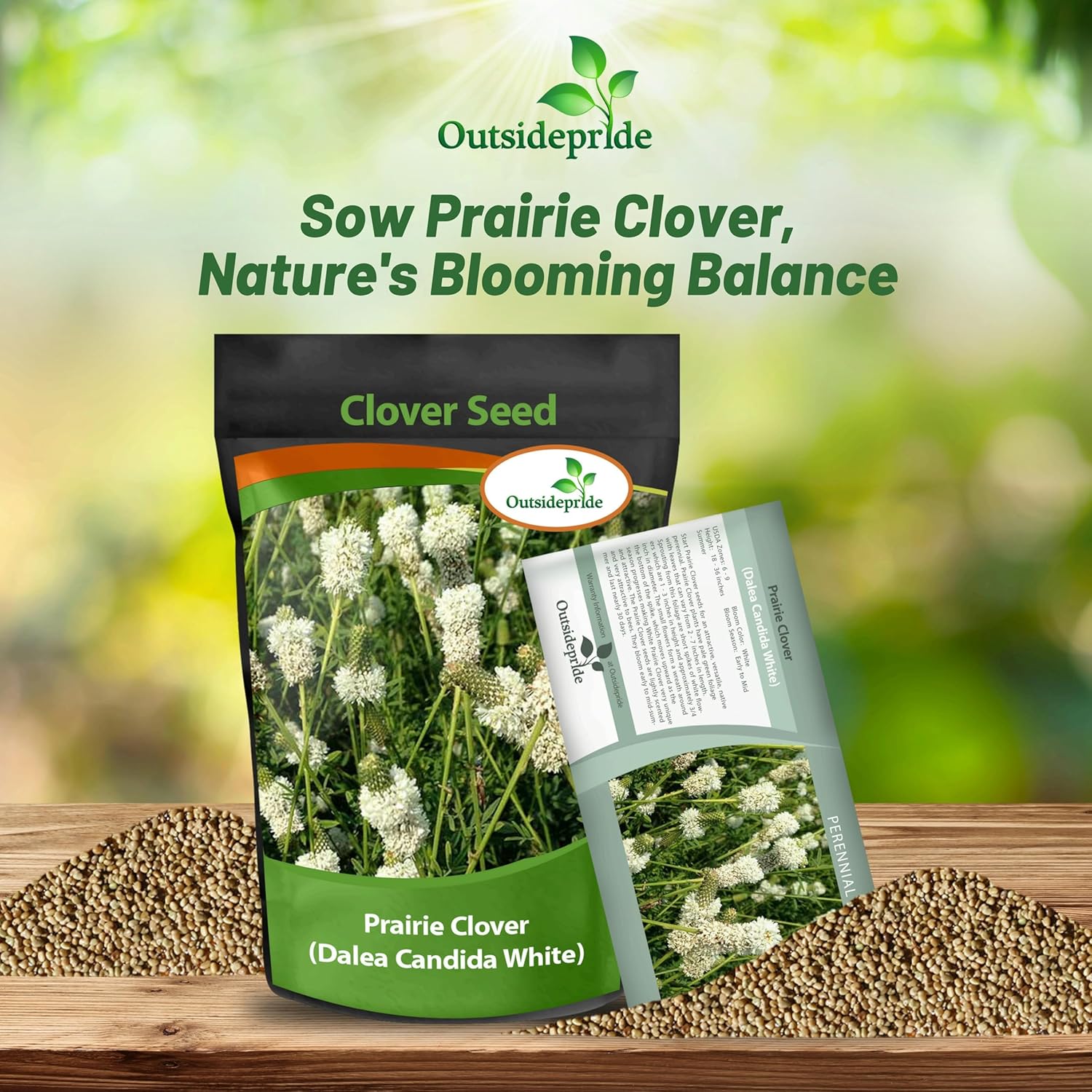 White Prairie Clover Seed Bag